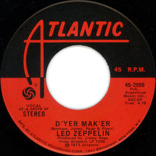 Led Zeppelin – D'yer Mak'er / The Crunge
