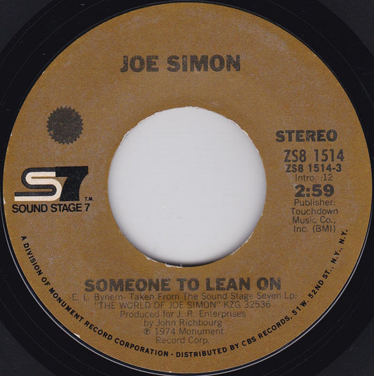 Joe Simon – Someone To Lean On / I Got A Whole Lot Of Lovin'